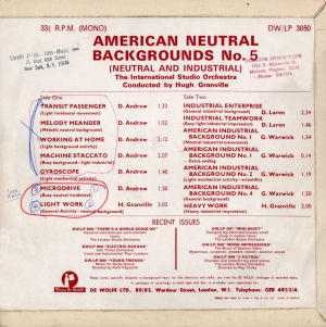 American Neutral Backgrounds No. 5 - Back cover art.